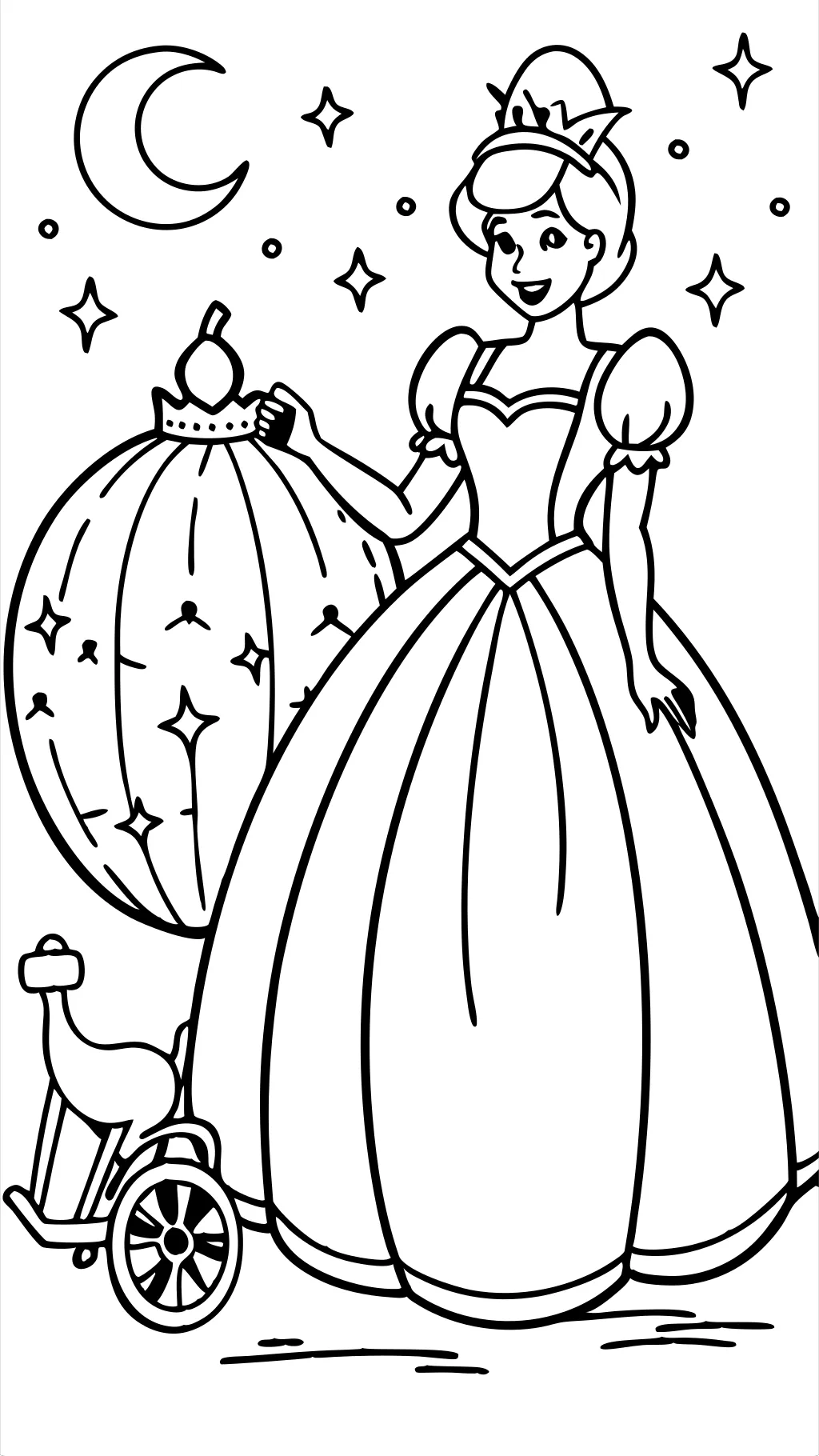 cinderella coloring book pages